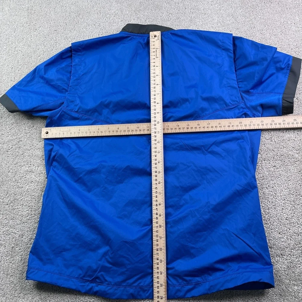 Nike Cage Jacket Womens Medium‎ Blue Softball Windbreaker Windshirt Short Sleeve